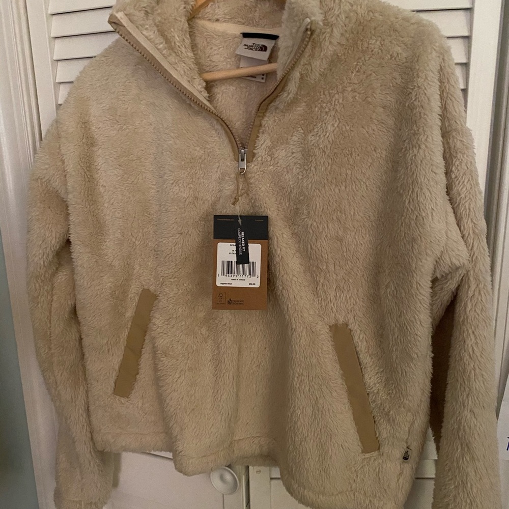 North Face womens sheep zip up